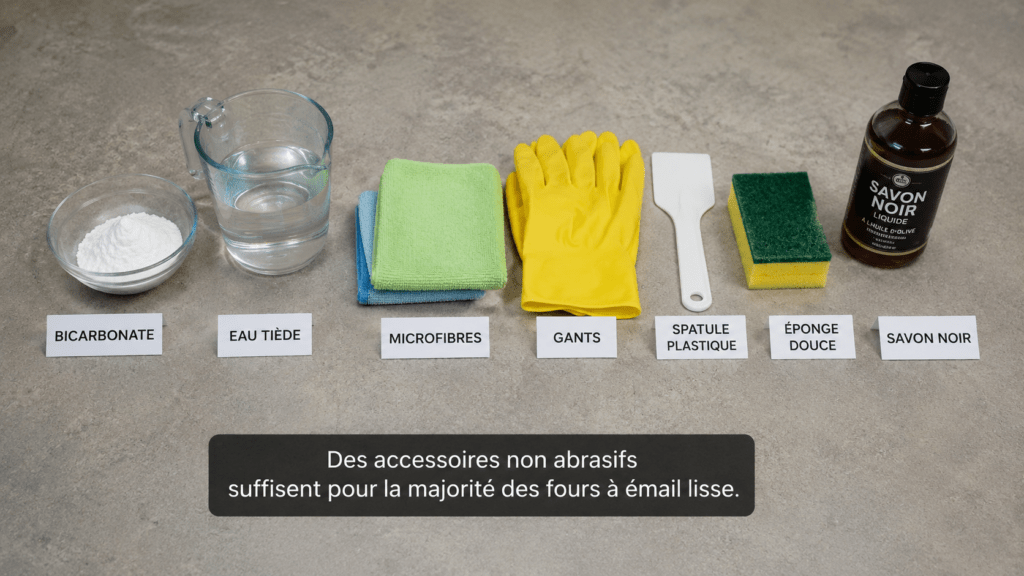 four très sale avant et après un nettoyage naturel au bicarbonate